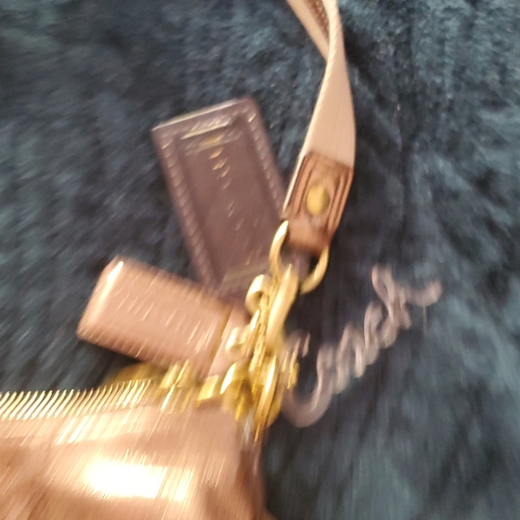 Beautiful Chrome like coach purse never used clean - Picture 2 of 3